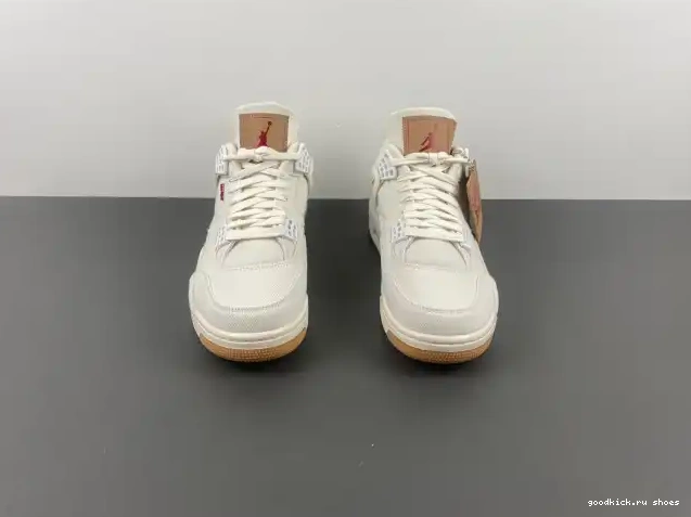 Cheap x Levi's AO2571-100 Air Jordan 'White' 4 0607